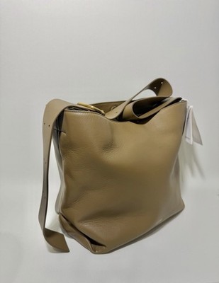 JIL SANDER Medium Cannolo Leather Tote Bag