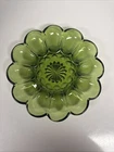 Vtg Anchor Hocking "Fairfield" Avocado Green Deviled Egg Plate Dish 1972 MCM 10"