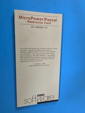 Digital MicroPower Pascal Reference Card