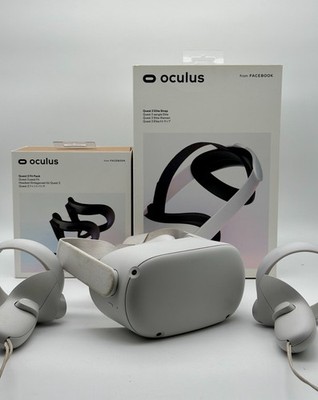 Meta Oculus Quest 2 VR-Headset (256GB)  mit Elite Riemen und Einlage-Set