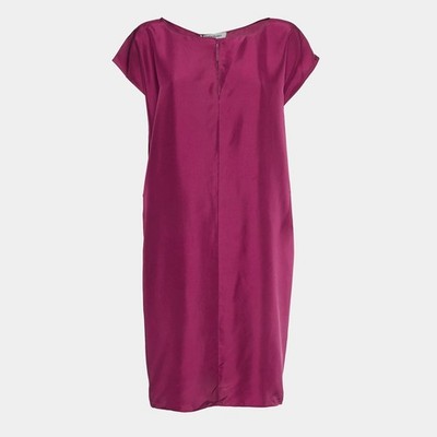 Yves Saint Laurent Kleid Rosa Drapiert Cutout L