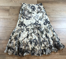 Y2K Womens Mesh Silk Maxi Skirt Floral Fairy Whimsy Fairycore Cottagecore 90s