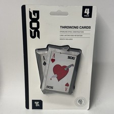 SOG Stainless Steel Four Pack Throwing Cards