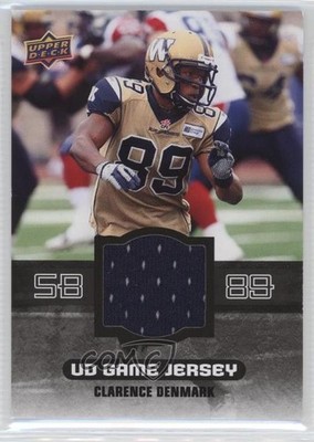 2014 Upper Deck CFL UD Game Jersey Clarence Denmark #GJ-CD 2y5