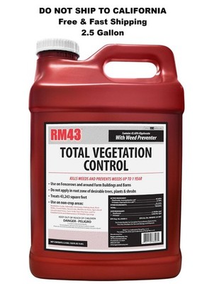 RM43 Weed Killer 43% Glyphosate Total Vegetation Control Herbicide 2.5 Gallon