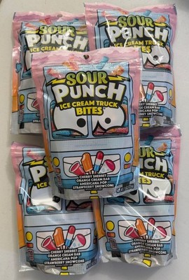 Sour Punch Ice Cream Truck Bites Rare! 9 oz 5x Big Bag Lot! New Sealed Limited