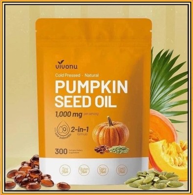 Pumpkin Seed Oil 1000mg with Saw Palmetto 300 Softgels - 2-in-1 Pumpkin Seed