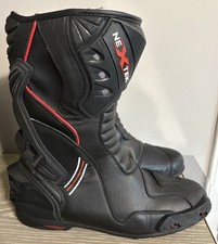 Nextek Men's Motorcycle / Biker Leather Boots UK11 Used But Good Condition.