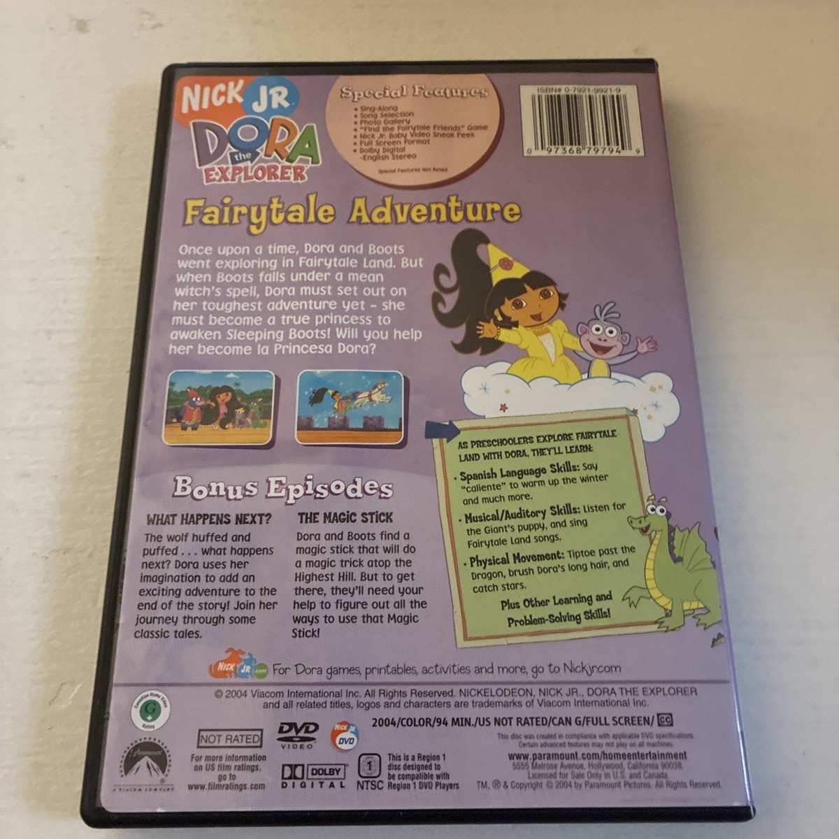 Dora the Explorer - Doras Fairytale Adventure (DVD, 2004) for sale
