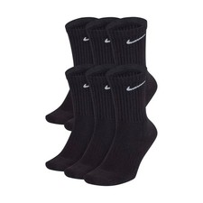 ADULT NIKE EVERYDAY CUSHIONED SOCKS 6 PAIRS SX7666-010-SIZE M