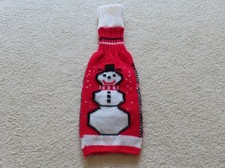Knited Snowman Wine Bottle Gift Cover/Wrap - ...