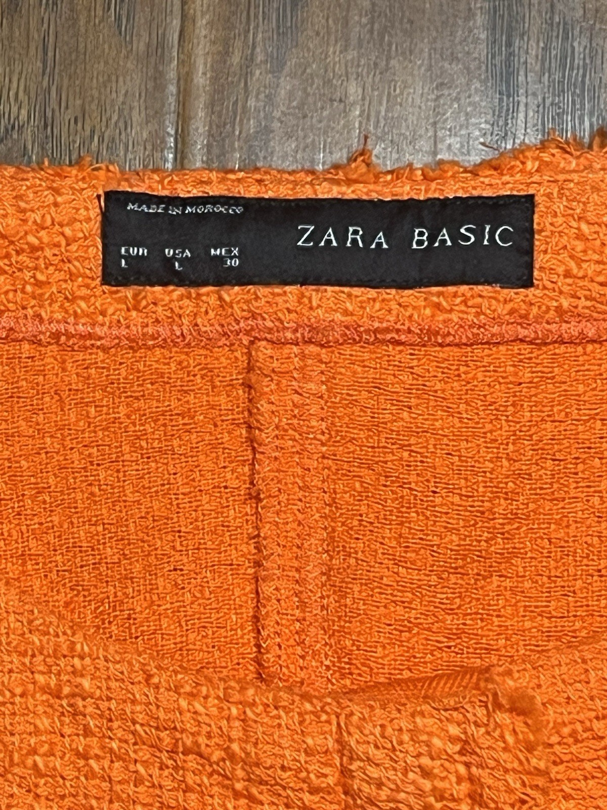 Zara Basic Orange Cotton Textured Jacket Women’s … - image 4