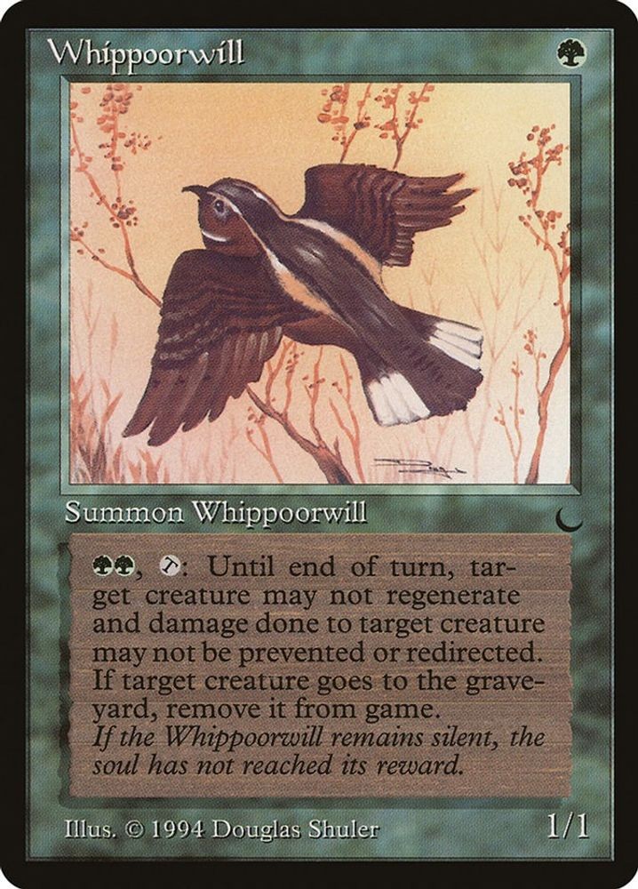 1994 Magic: The Gathering: The Dark Whippoorwill (#91, Uncommon, Heavily Played)
