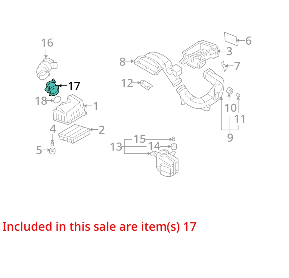 Medidor de flujo de aire másico Hyundai Tucson 2016 sensor MAF OEM 55 k millas - LKQ403534366 Foto 4 de 4