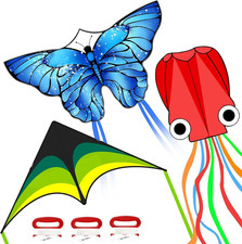 Kites for Kids  Adults, Beach Kites Set for Beginners, Easy to Fly Large Kite P