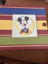 Mickey Mouse Disney Hallmark Photo Album Holds Over 100 Photos Stripes NEW