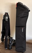 Manfrotto 055MF4 Carbon Fiber Tripod 3265 Grip 3437 3D Heads MBAG80P Bag