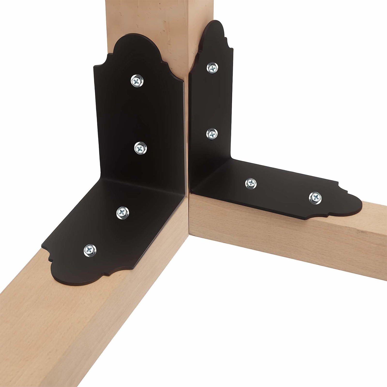 4Packs 90 Degree Angle Bracket Large L Brackets , 6" Heavy Duty Connector Bra