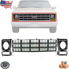 For 1977-1980 Chevrolet C10 Front Dark Silver Grille Left Right Headlight Doors