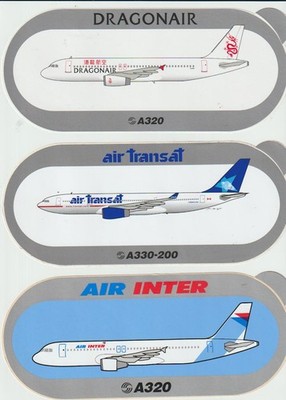 Airbus Airlines Sticker, Aufkleber ca. 21x9 cm  13 Stk. wie Bilder