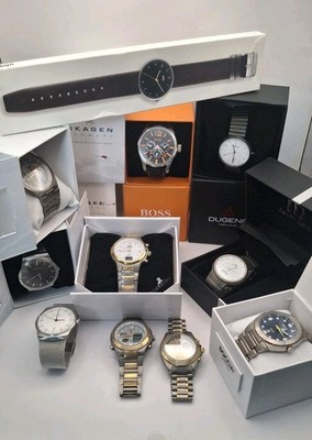 11x Herrenarmbanduhren Konvolut   Titan, Funk, Chronograph, Certina DS, Skagen,