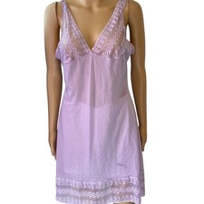 VTG Mesh Lacy babydoll dress Sz M-L Nightie Lingerie Purple fairy Love Romantic