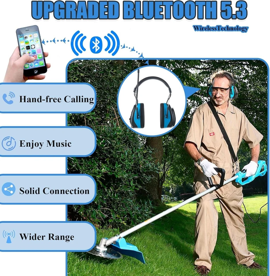 Auriculares recargables 25dB NRR con Bluetooth inalámbrico y pantalla digital Foto 4 de 4