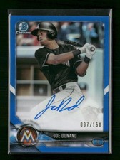 2018 Bowman Chrome #BCPA-JD Joe Dunand Prospects Blue Refractor #/150 Auto