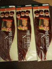 3P9. Burgundy. Lot of 3 Packs. Outre X-Pression. Pre-stretched. 100 Kanekalon.