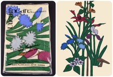 đź’®Stevens Utica Ava Bergmann 2 pillowcases Flowers Mushrooms Stripes 1977 USA