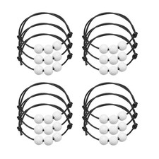 12Pcs 11mm Golf Charm Bracelets Adjustable Sports Beads Bracelet White