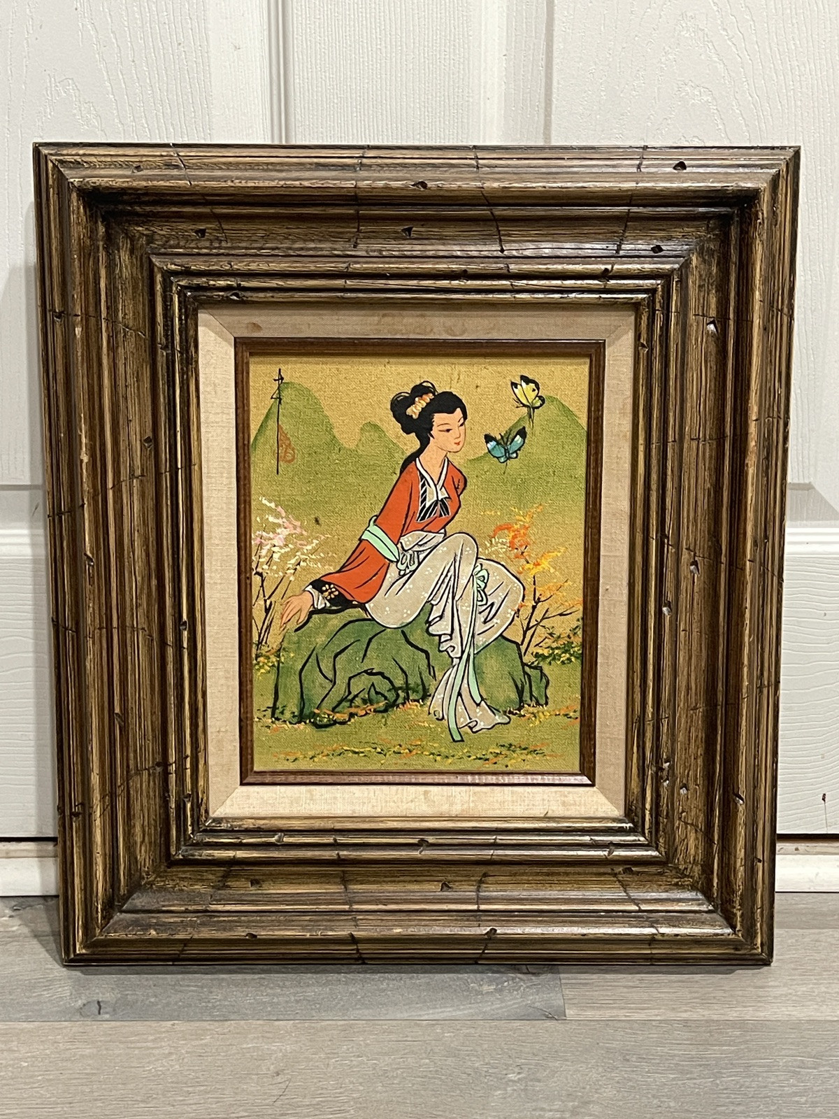 Mau Ling Chinese Girl Original Oil On Canvas Colorful Painting