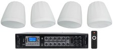  4 JBL CONTROL 68HP-WH 70v Commercial 8" Hanging White Pendant Speakers Amp