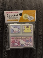 Sanrio Characters 3 Pocket Pill Case Hello Kitty Travel Size Multicolor