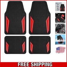 Stylish Rubber Floor Mats With Red Aluminum Film - Perfect For Any Vehicle Stylish Rubber Floor Mats With Red Aluminum Film - Perfect For Any Vehicle