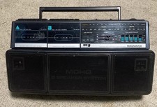 Vtg Magnavox D8300 AM FM Stereo Boombox Radio Dual Cassette Works Sounds Great 