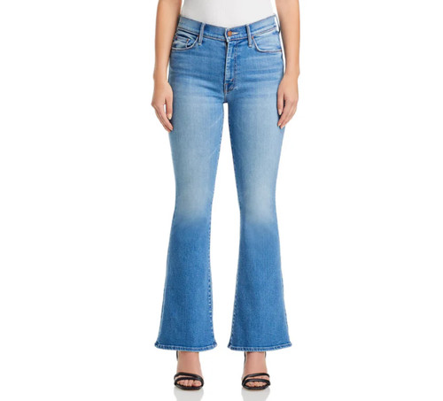 MOTHER The Lil' Weekender Petites High Rise Flared Jeans MSRP $228