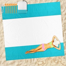 Extra Large Beach Blanket Sandproof Waterproof 10 x 9 ft Beach Mat for 2-8 Ad...