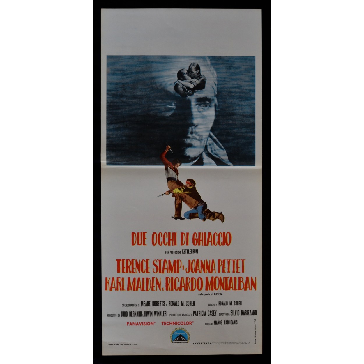 Locandina originale film Due occhi di ghiaccio (1968) - Regia di Silvio Narizzano