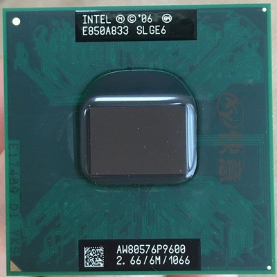 Core 2 Duo P9600 CPU Dual-Core 2.66GHz 6M 1066MHz Socket P SLGE6 Processor #nm
