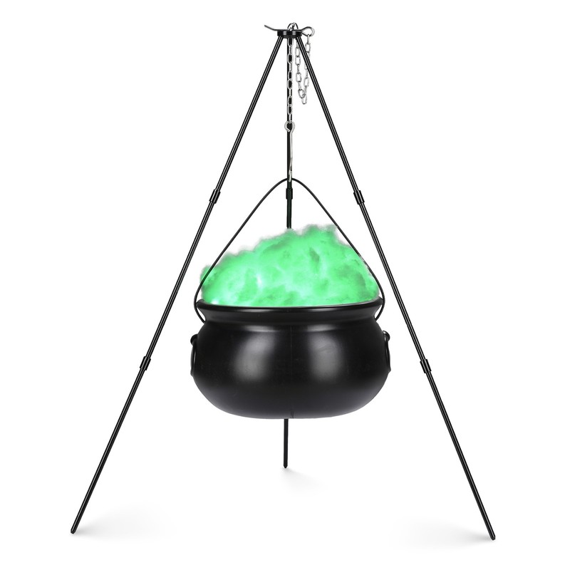 Halloween Witch Cauldron Large 31" Tripod LED Light Halloween Decoration
