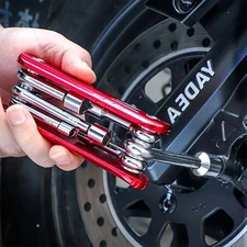Professional 6-in-1 Folding Nut Driver Metric Hex Sizes Compact On-the-Go Repair