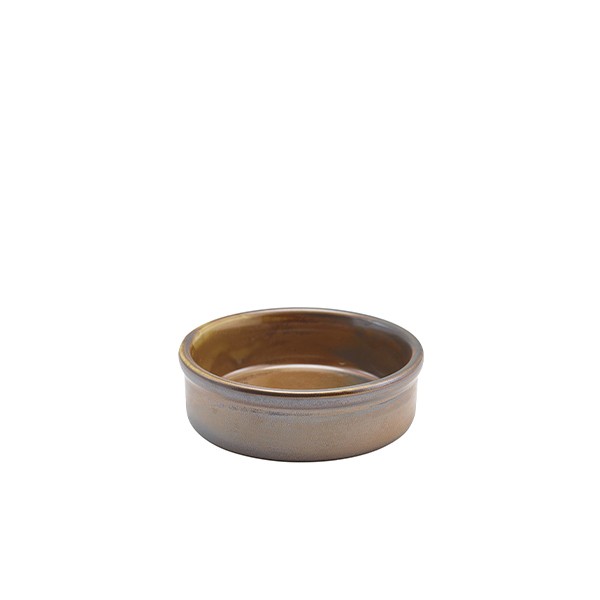 Terra Porcelain Rustic Copper Tapas Dish For Hotel Restaurants 10cm Pack of 12