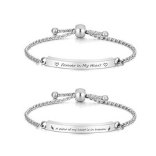 Heart Cremation Bracelet for Ashes Stainless Steel Urn Bangles for Ashes Memo...
