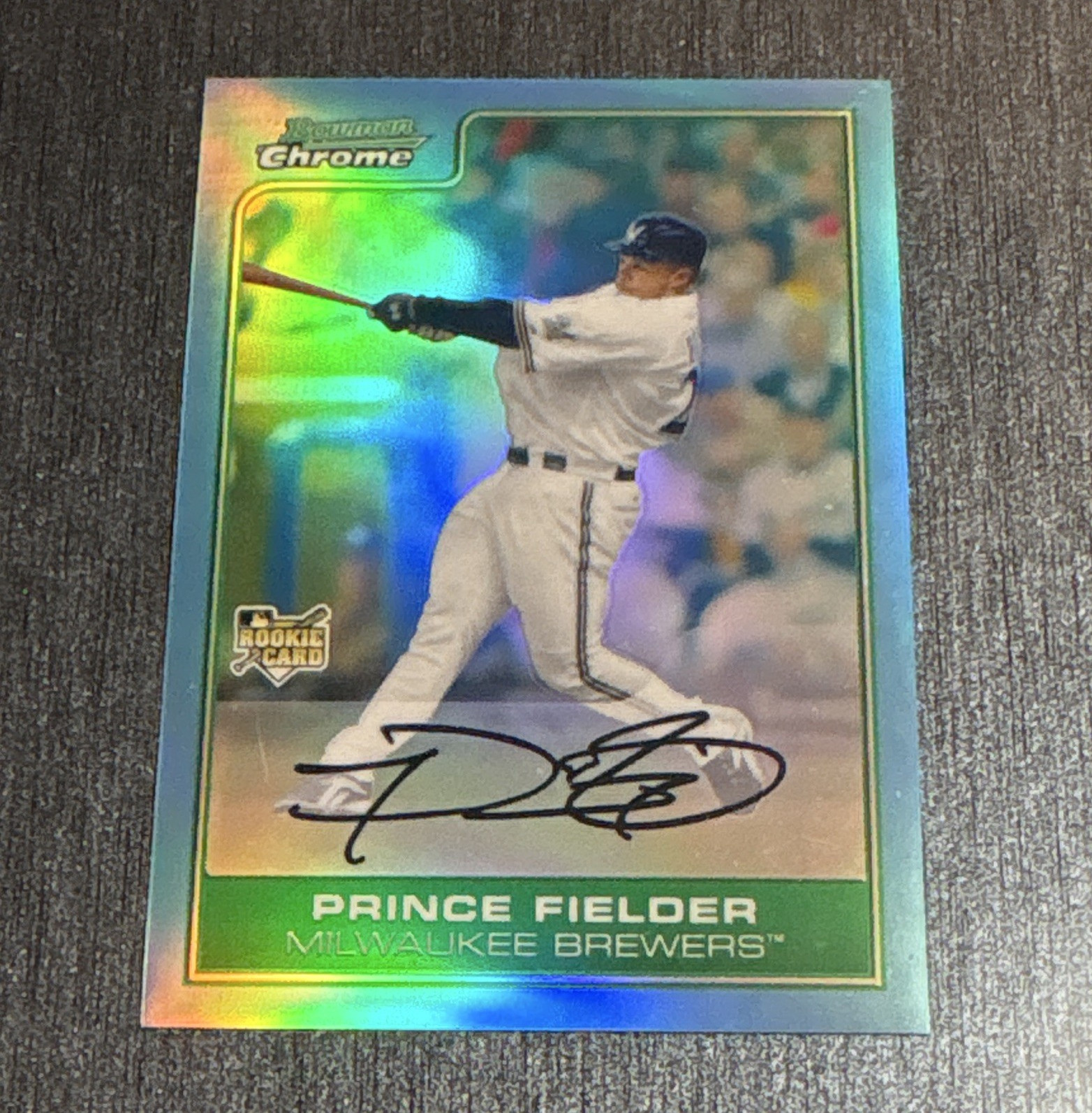 Topps 2006 Bowman Chrome (REPRINT )Prince Fielder Brewers Autograph Rookie #221