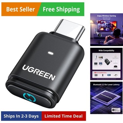 USB-C Bluetooth Adapter for PS5, Bluetooth 5.3 Audio Adapter with APTX Low La...