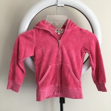 JUICY COUTURE Kids Girls sz 4 yrs Fuschia Pink Long Sleeve Hoodie Zip Jacket