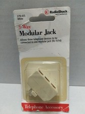 RadioShack 4-Pin Three-Outlet Modular Telephone Jack Adap NEW 2-RJ-14 OR 3-RJ-11