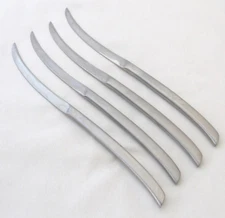Retroneu Vertu Dinner Knives Stainless Steel Square Frost Handle Set of Four