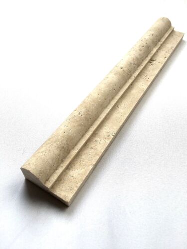 2"x12" Ivory Travertine Chair Rail Ogee Profile Trim Molding Wall Tile Kitchen - Picture 2 of 3